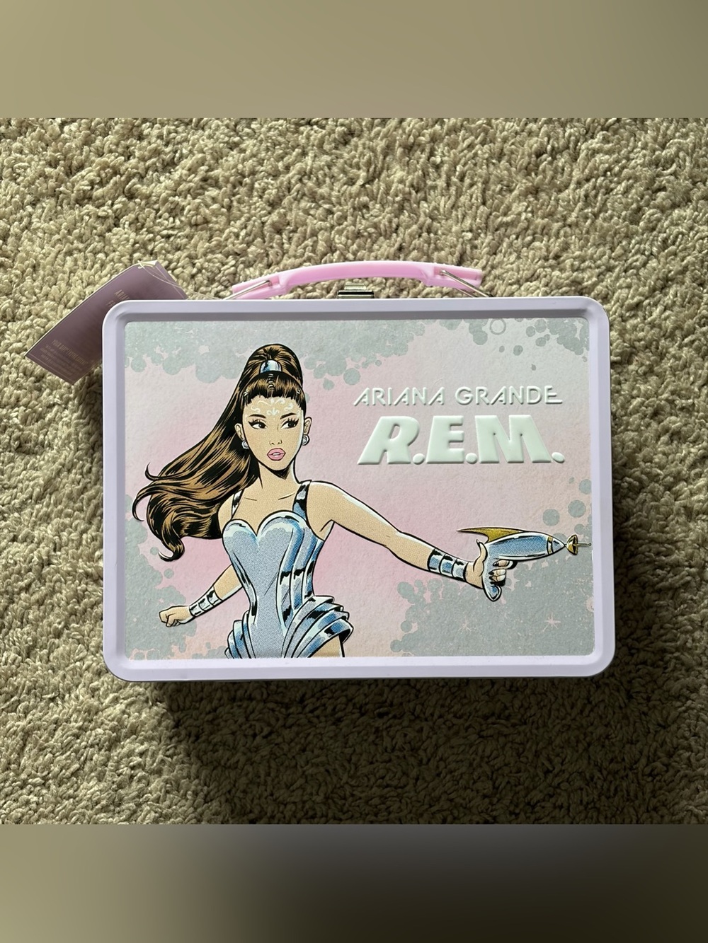 Official Ariana Grande R.E.M. Fragrance Metal Lunch Box Collector's Tin